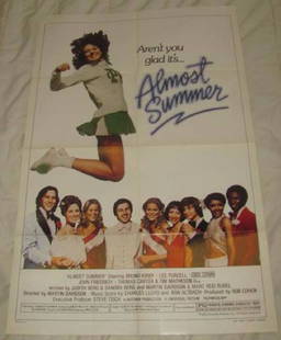 ALMOST SUMMER MOVIE POSTER: This Movie Poster is approx. 27" x 41" Has creases from being folded when stored. Copyright 1978 by Universal Pictures