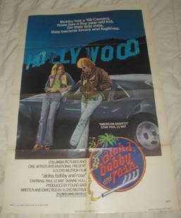 ALOHA BOBBY AND ROSE MOVIE POSTER: This Movie Poster is approx. 27" x 41" Has creases from being folded when stored. Copyright 1975 by Columbia Pictures 75/111