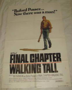 FINAL CHAPTER WALKING TALL POSTER: This Movie Poster is approx. 27" x 41" Has creases from being folded when stored. Copyright 1977 Bing Crosby 77/90