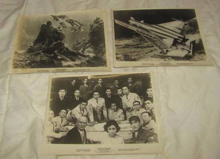 3 DESTROY ALL MONSTERS PRESS PHOTOS: You are getting 3 lobby cards / press photos in this lot.