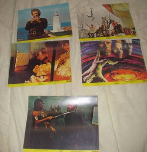 5 THE LIGHT AT THE EDGE OF THE WORLD: You are getting all 9 movie cards / press photos in this lot. They are approx. 8" x 10". Copyright 1971 National General Productions