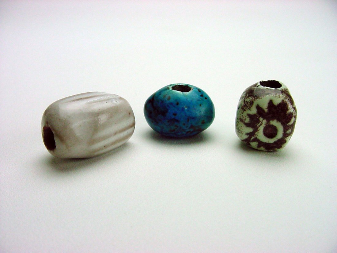 Doyle Lane Pottery Beads lot (3) Los Angeles California (1 of 4)