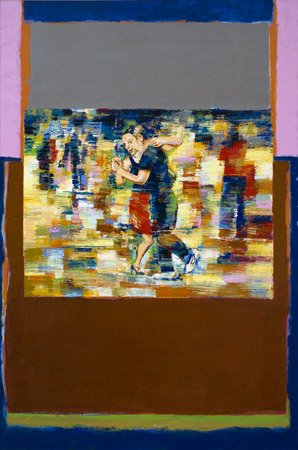 David Gerstein: Tango sur Seine, Oil On Canvas, 165x110 cm., Signed and titles on reverse