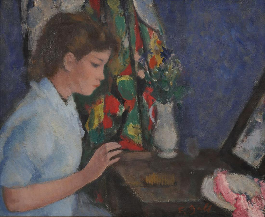 Francois Gall 1912-1987 (French) Young woman near (1 of 2)