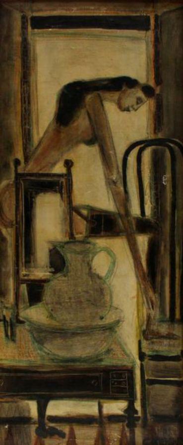 Claude Venard 1913-1999 (French) woman oil on canvas: ** Claude Venard 1913-1999 (French) woman oil on canvas 70 x 30 cm (27 x 12 in.) signed lower left Other Notes: Location: Israel. For estimated delivery time please contact us. Condition report availa