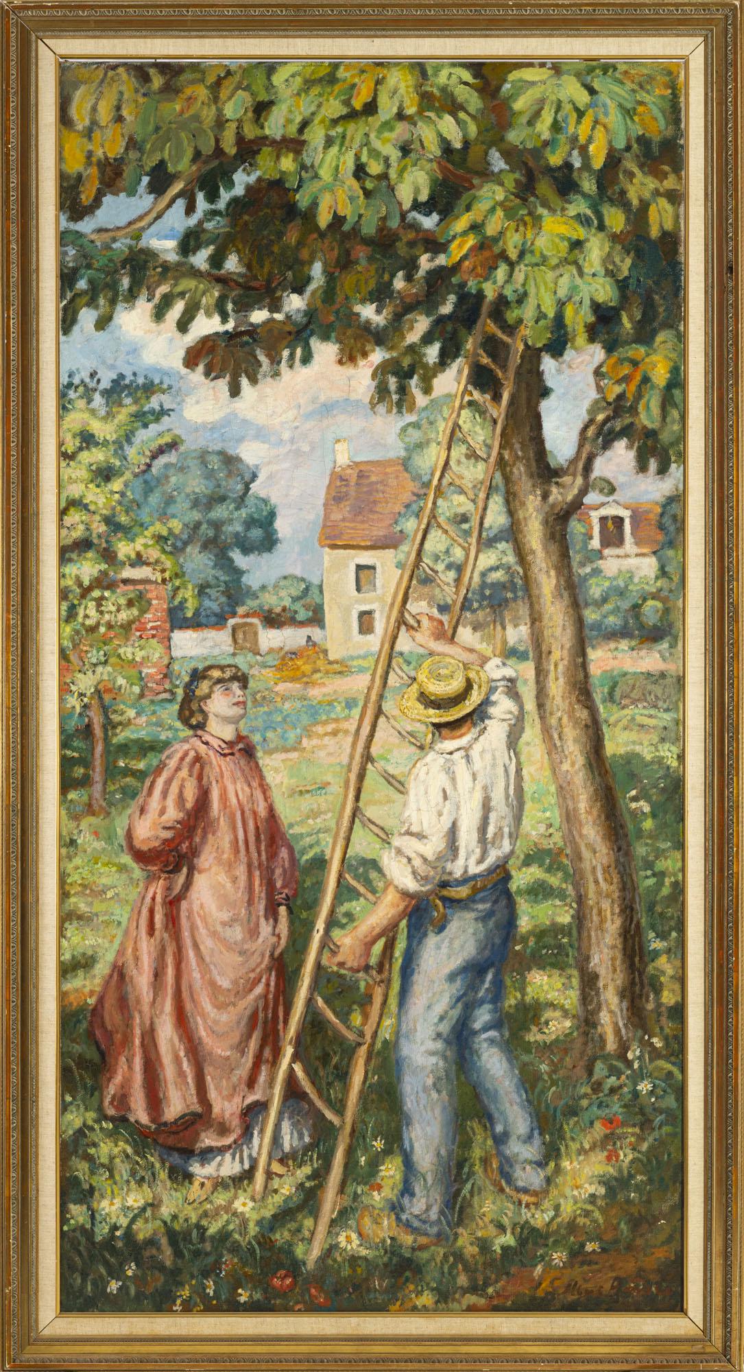 Albert Andre 1869-1954 (French) La Verger, 1902 oil on: ** Albert Andre1869-1954 (French)La Verger, 1902oil on canvas199.40 x 99 cm (78 x 39 in.) signed lower rightOther Notes: Location: Europe.For estimated delivery time please contact us.Condition report