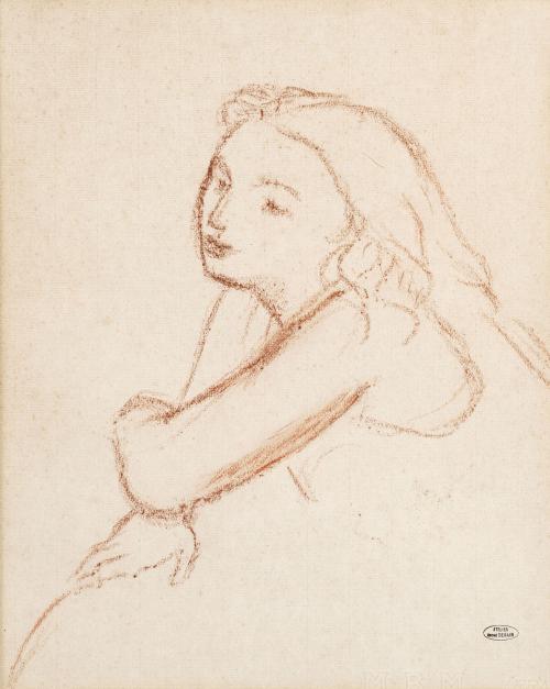 Andre Derain 1880-1954 (French) Young girl red crayons: ** Andre Derain1880-1954 (French)Young girlred crayons on paper45 x 36 cm (18 x 14 in.) stamped by the studio's stamp lower rightOther Notes: Location: Europe.For estimated delivery time please contac