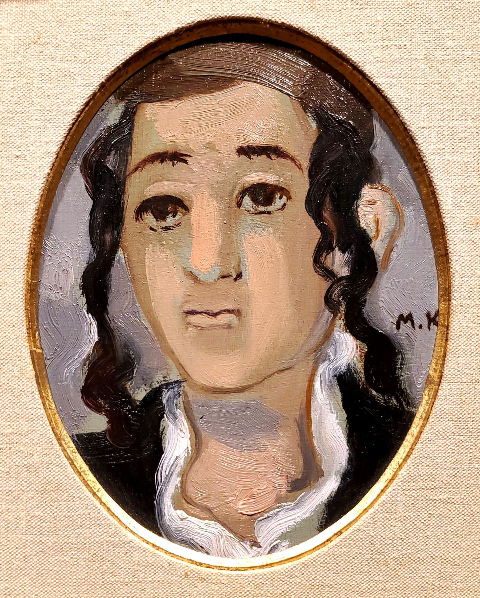 Mane Katz 1894-1962 (Ukrainian, French) Young boy oil (1 of 3)