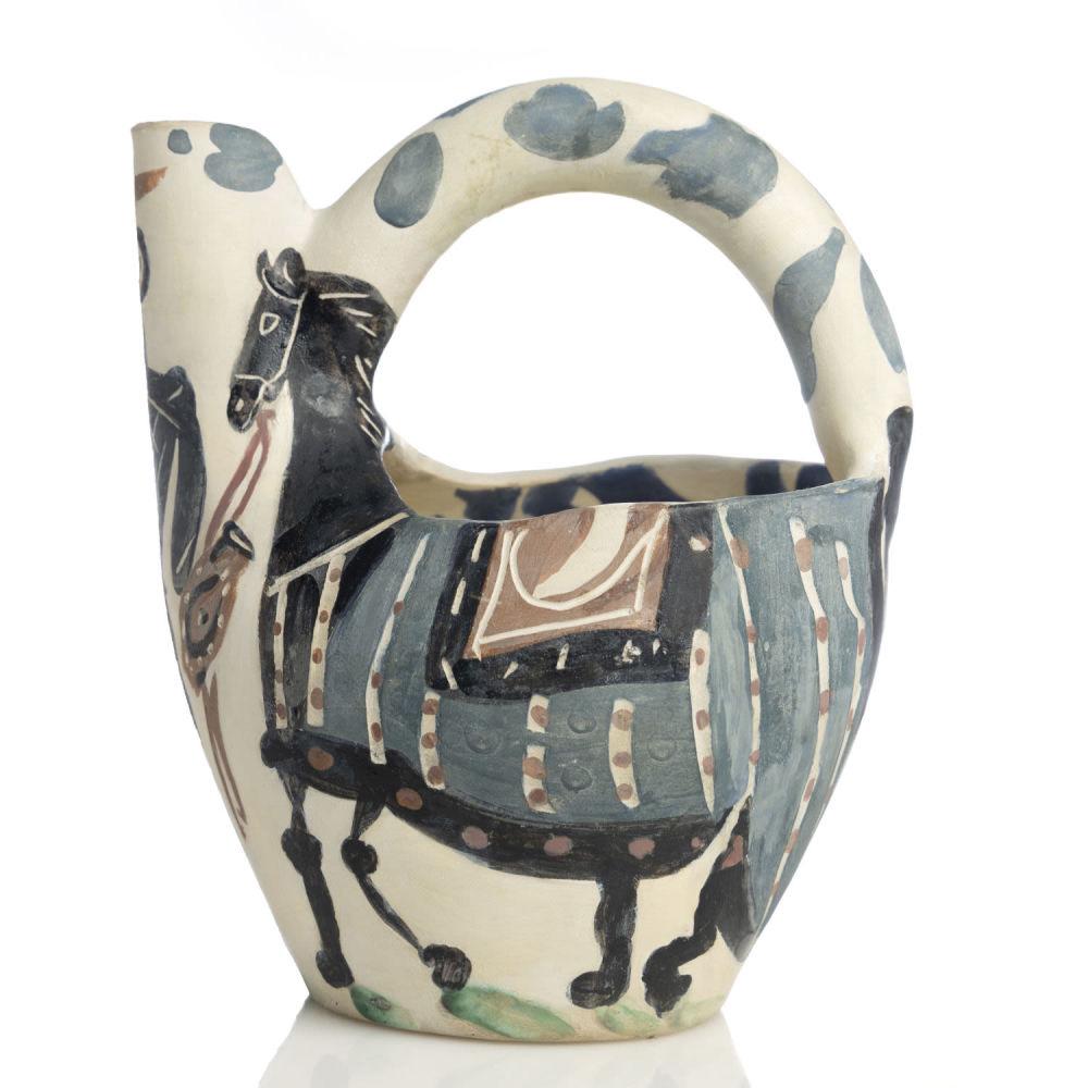 Pablo Picasso 1881-1973 (Spanish) Rider and horse VASE (1 of 2)