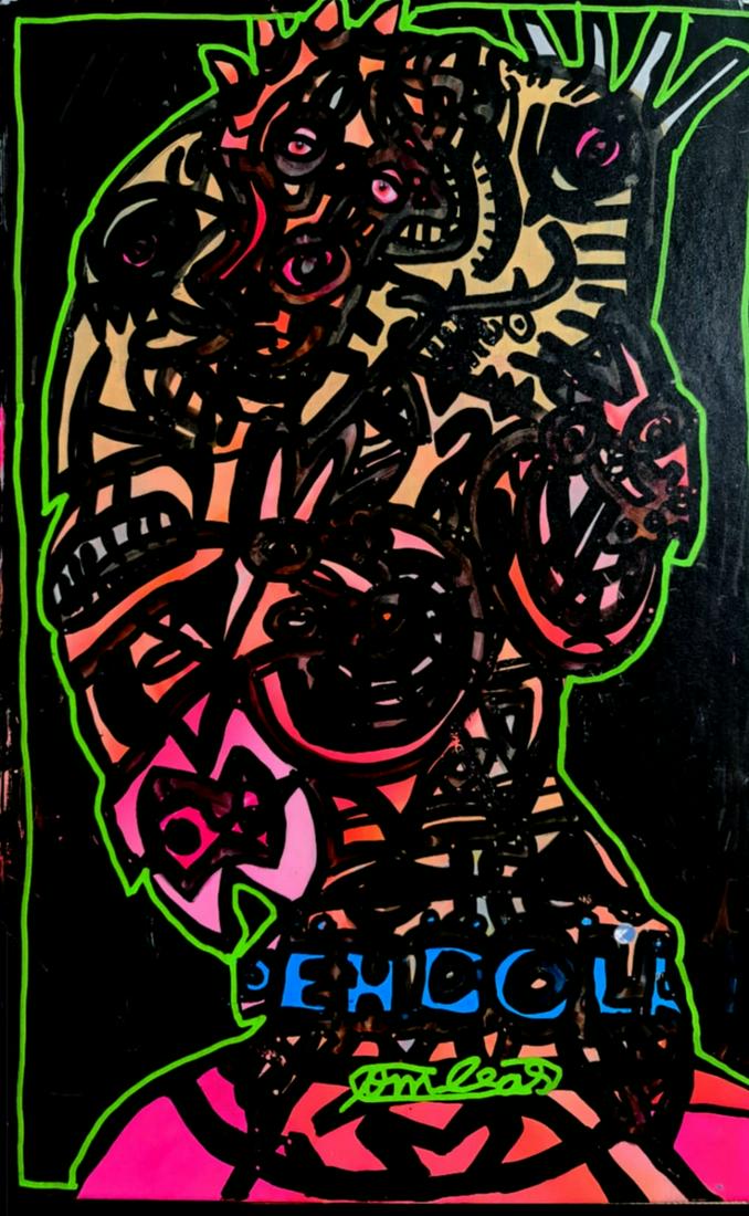 Robert Combas b.1957 (French) Ehcola signed and titled: ** Robert Combasb.1957 (French)Ehcolasigned and titled lower center34x22 cmfelt tip pen on paperOther Notes: Location: Europe.For estimated delivery time please contact us.Condition report available u