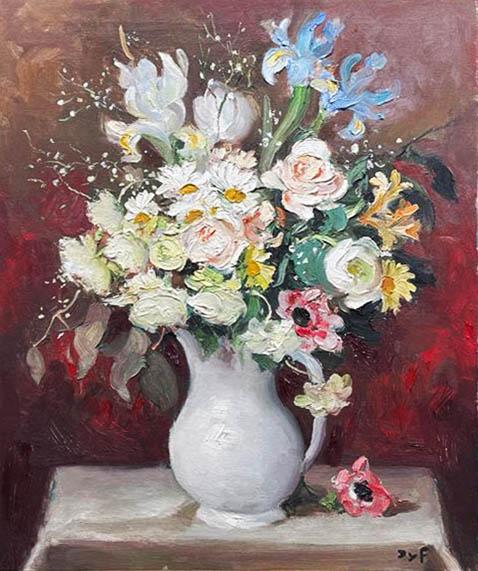 Marcel Dyf 1899-1985 (French) Vase of flowers oil on: ** Marcel Dyf1899-1985 (French)Vase of flowersoil on canvas65x54 cmsigned lower rightOther Notes: Location: Israel.For estimated delivery time please contact us.Condition report available upon request