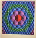 Victor Vasarely 1906-1997 (Hungarian, French) Flower lithograph