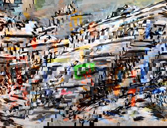 Gen Paul 1895-1975 (French) Street view with figures gouache on paper