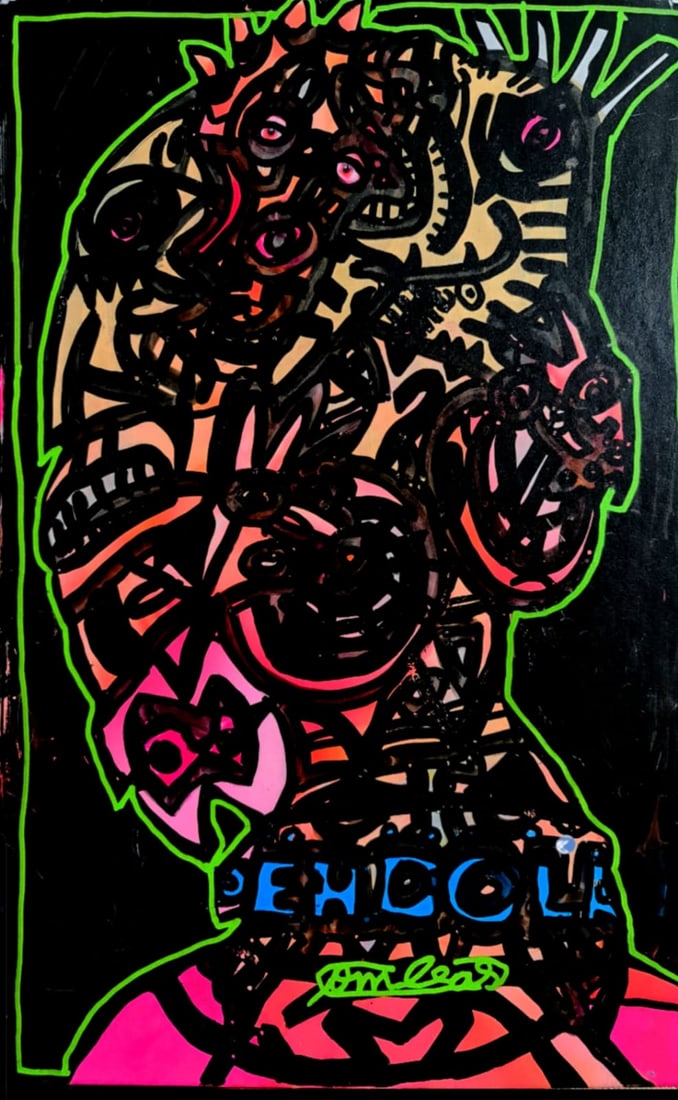 Robert Combas b.1957 (French) Ehcola felt tip pen on paper: ** Robert Combasb.1957 (French)Ehcolafelt tip pen on paper34x22 cmsigned and titled lower centerOther Notes: ** by a lot number indicates an item that arrived from outside Israel and is subjected to t