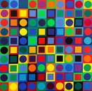 Victor Vasarely 1906-1997 (Hungarian, French) Vasarely Planetary Folklore participations, 1969