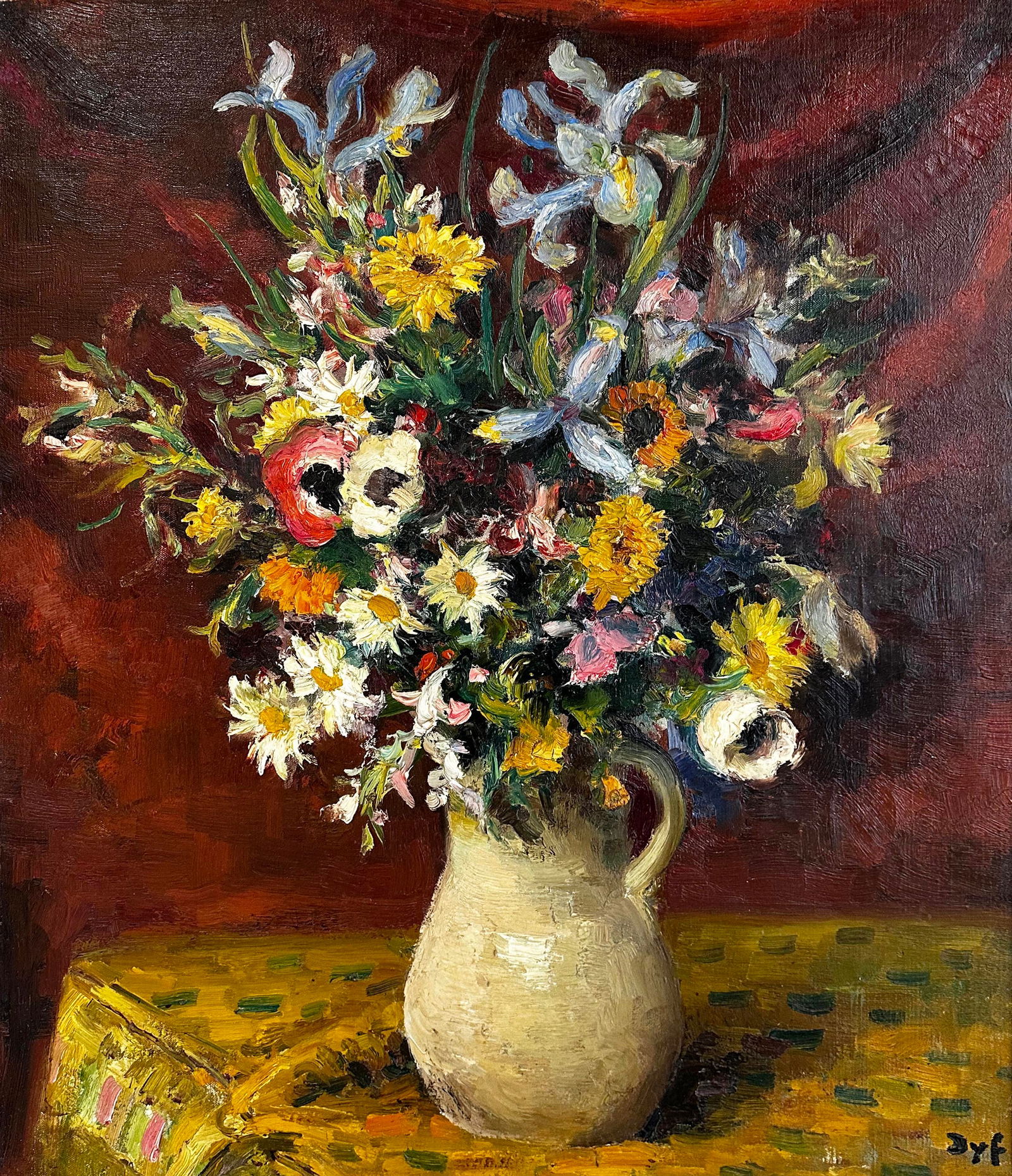 Marcel Dyf 1899-1985 (French) Vase of flowers oil on canvas: Marcel Dyf1899-1985 (French)Vase of flowersoil on canvas73x60 cmsigned lower rightProvenance: Private collection, Jerusalem.Other Notes: Location: Israel.For estimated delivery time please contact us.