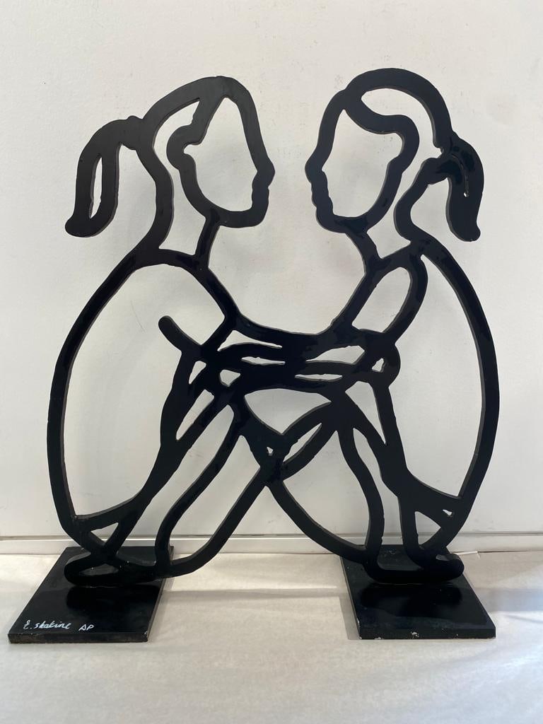 Eran Shakine b.1962 (Israeli) Girls iron original sculpture: Eran Shakineb.1962 (Israeli)Girlsiron original sculpture100x88x30 cmsigned and inscribed 'A.P'Other Notes: Location: Israel.For estimated delivery time please contact us.Condition report available upo