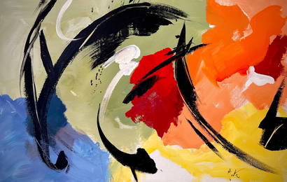 Jean Miotte 1926-2016 (French) Untitled acrylic on canvas