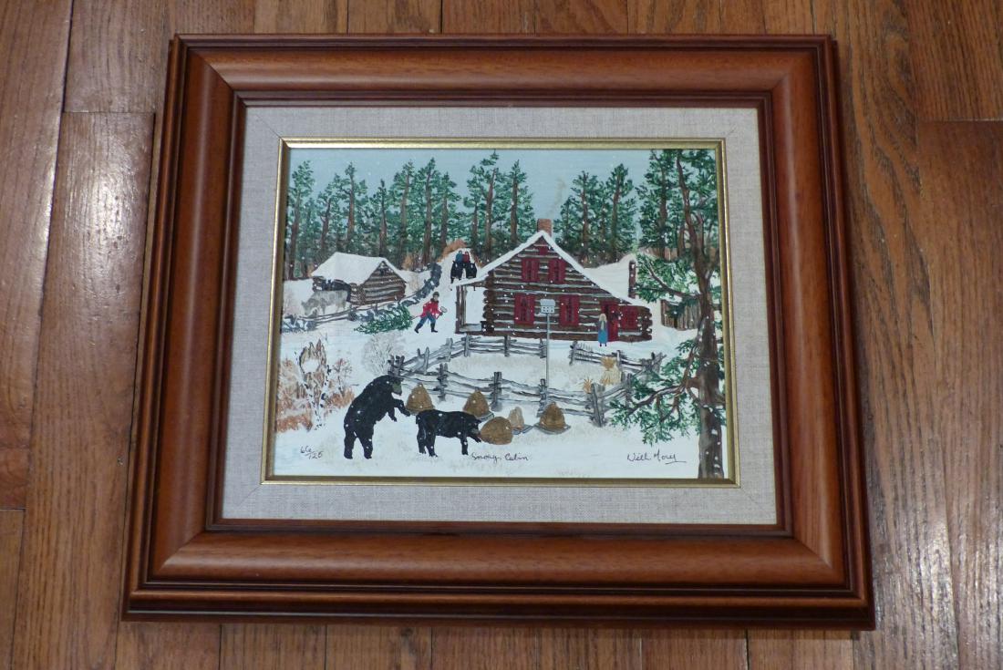 Will Moses Snowy Cabin Canvas (1 of 1)