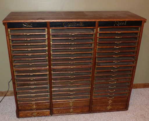 Antique Thread Cabinet 16 - Antique Thread Cabinet 16