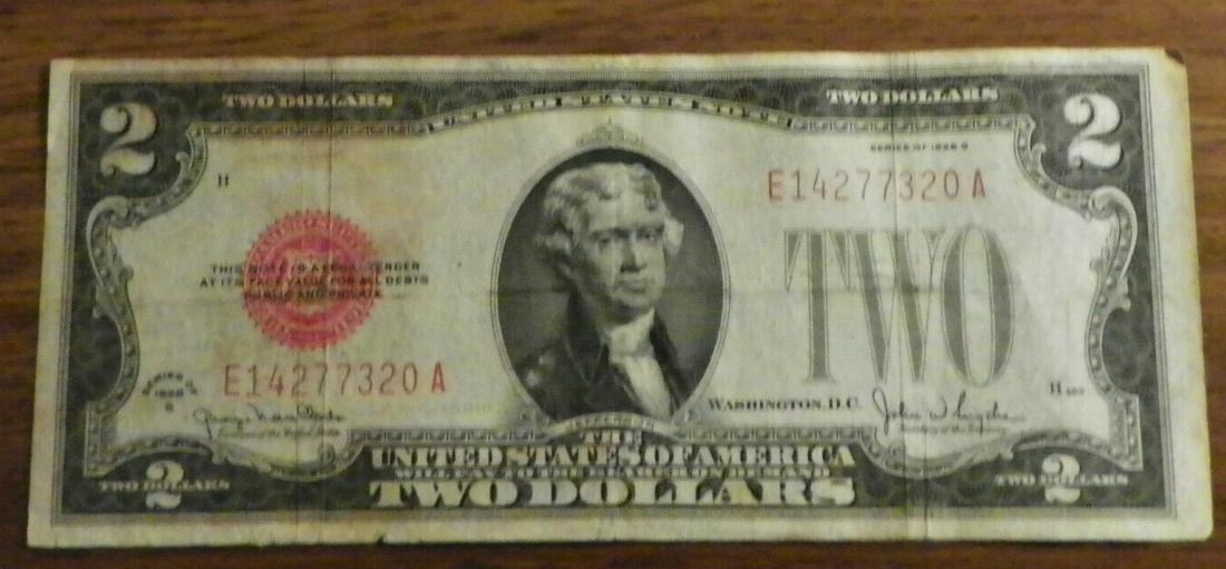 1928 Two Dollar Bill G Series Red Seal: 1928 Two Dollar Bill G Series Red Seal