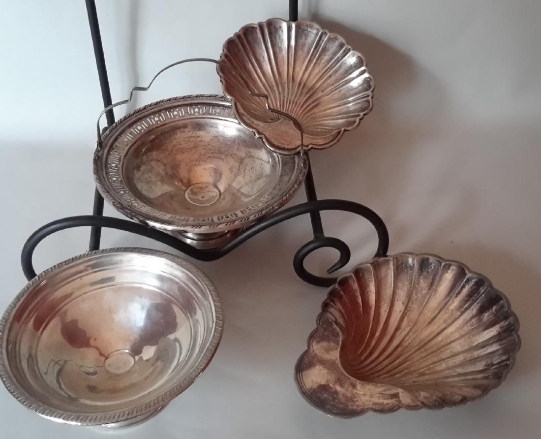 Handled Bowl and Shell in Black Holder are Sterling the (1 of 1)