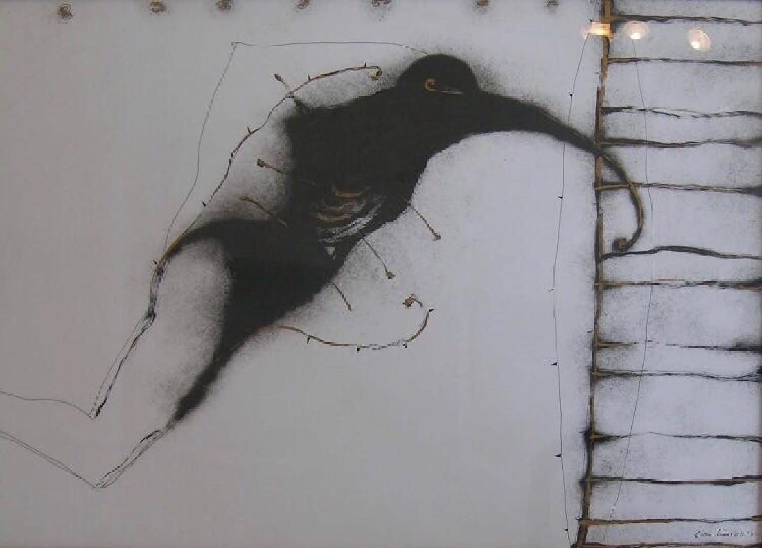 HUMBERTO CASTRO CUBAN ART CUBA: Ink on heavy paper, dated 1994, 29 x 40 inches