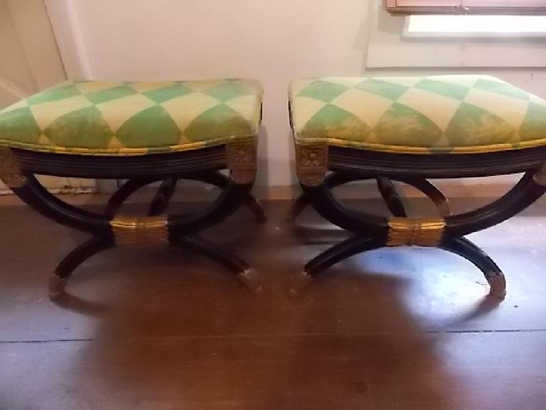 PAIR FRENCH EMPIRE BENCHES (1 of 2)