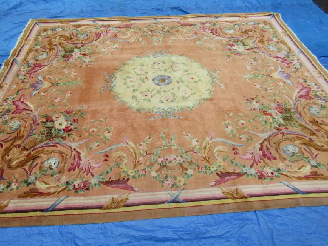 OLD CHINESE 15 FT. AUBUSSON RUG (1 of 4)