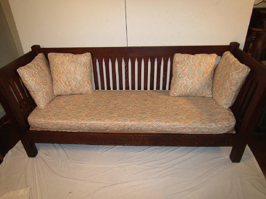 RARE STICKLEY EVEN ARM SETTLE (1 of 2)