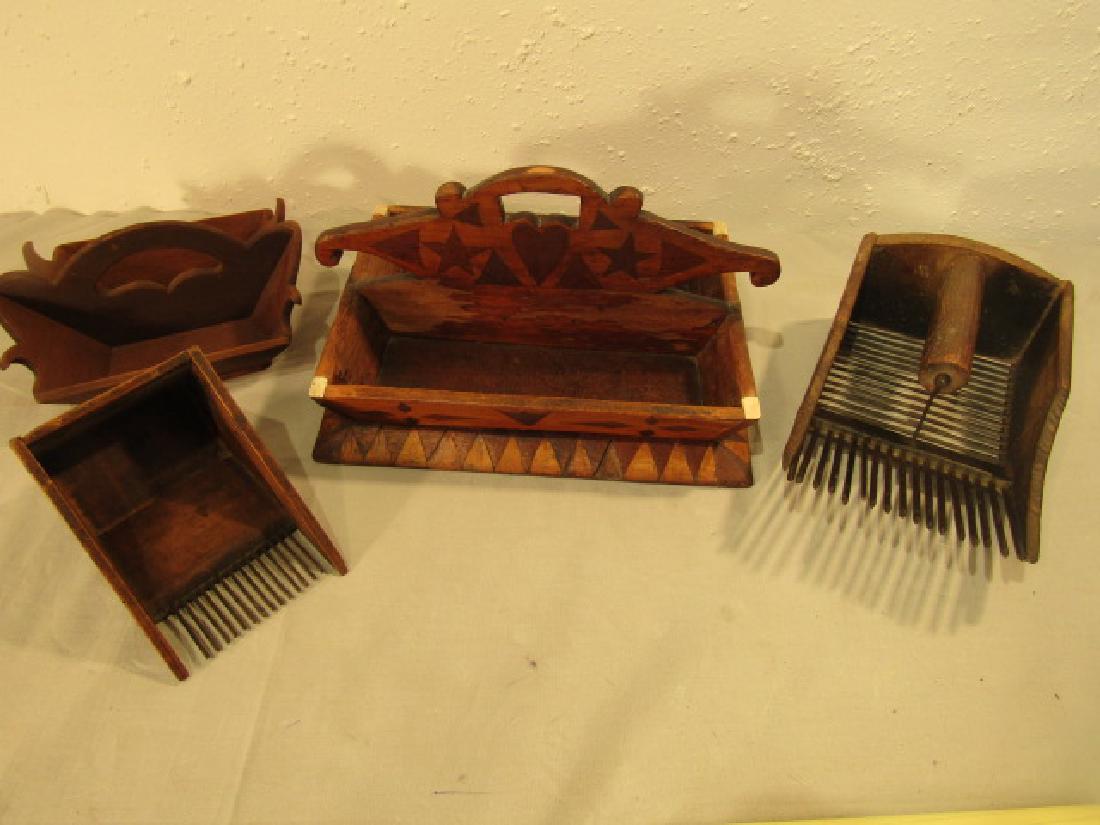 4 ANTIQUE SCOOPS & BOXES (1 of 2)