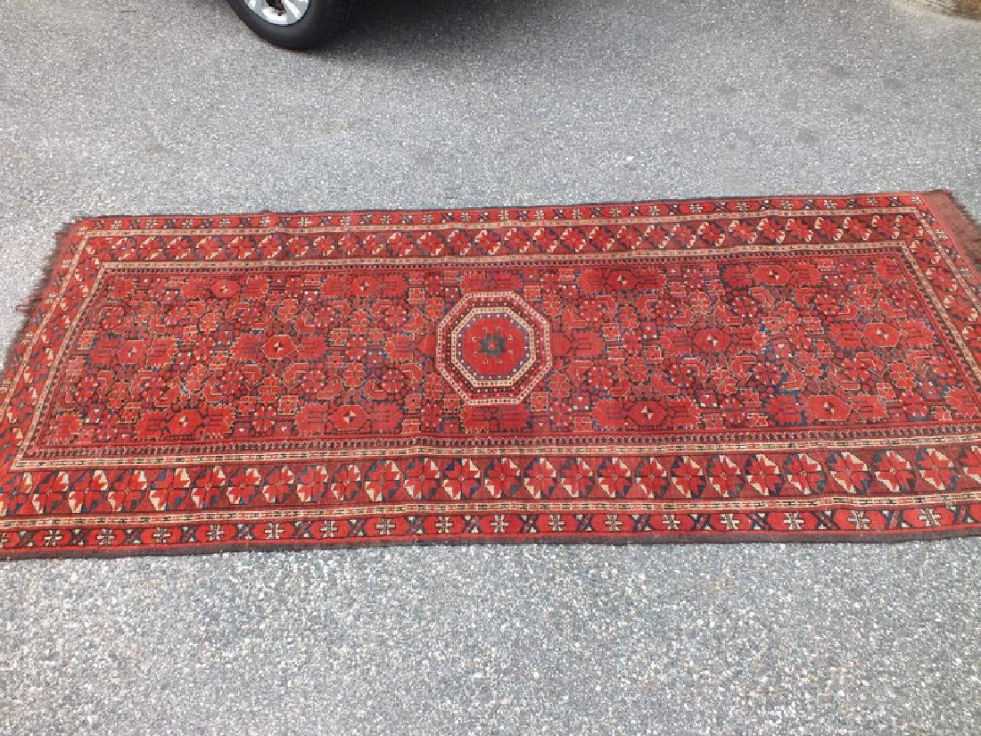 ANTIQUE AFGHAN HALL RUNNER RUG: Antique Afghan hall runner 4 ft 2 x 9 ft long. Good condition.