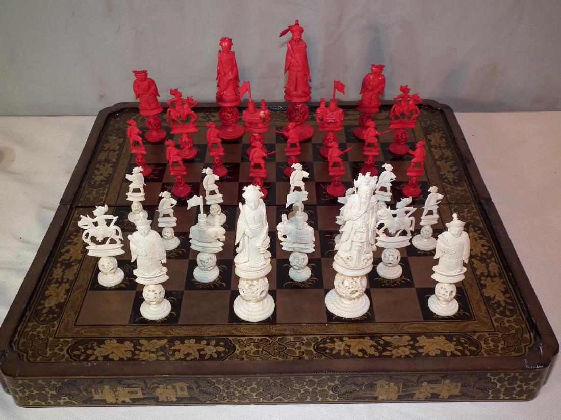 Antique Chinese Chess Set Aug 07 2018 Americana Auctions In Ma Antique Chinese Chess Set Aug 07