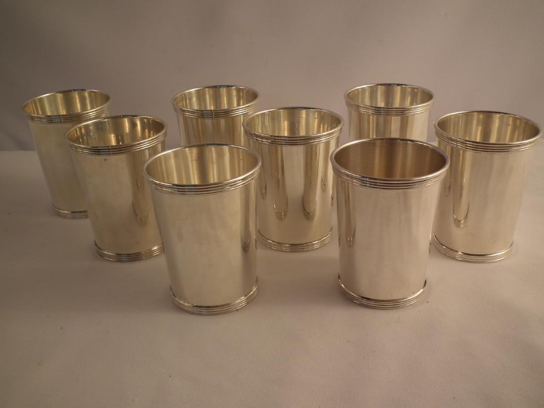 8 SILVER MINT JULEP CUPS
