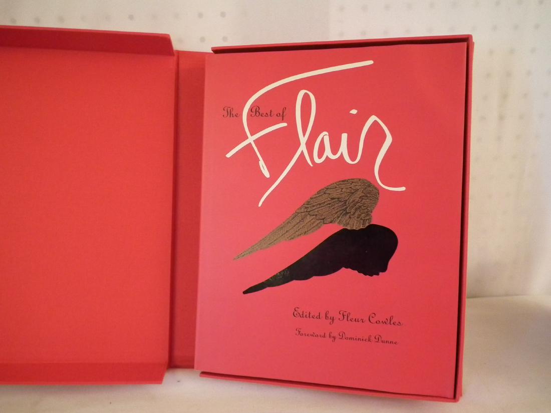 BOOK OF FLAIR: Hardcover BOOK OF FLAIR edited by Fleur Cowles, forward by Dominic Dunne, 1999, 2nd Edition, 337 pages in hardcover case.