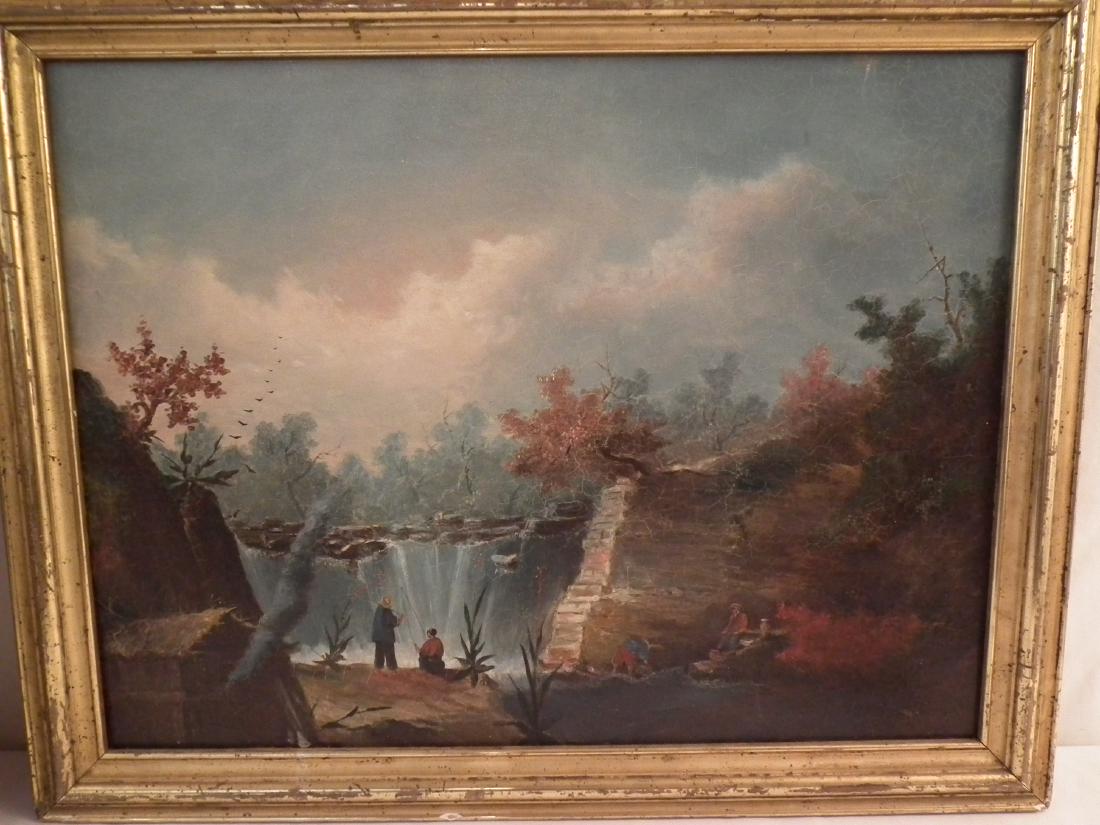 CHINA TRADE FISHERMEN PAINTING (1 of 2)