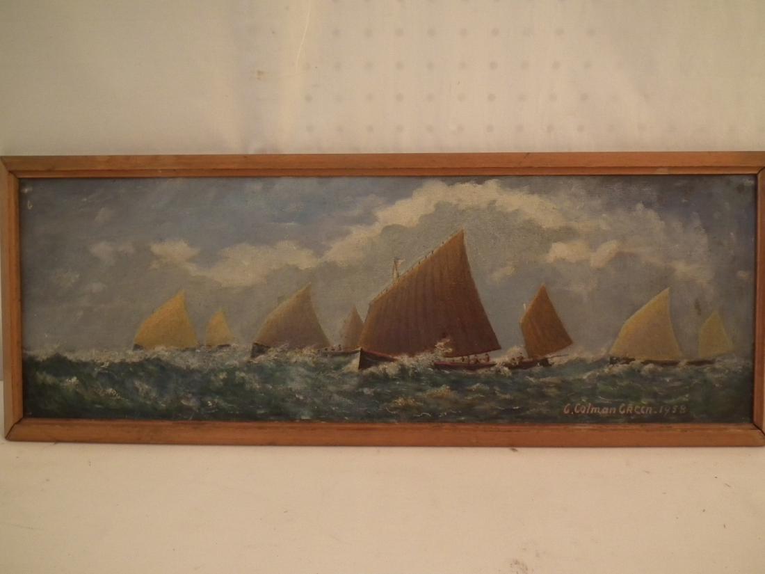 C. COLMAN GREEN BOAT PAINTING (1 of 3)