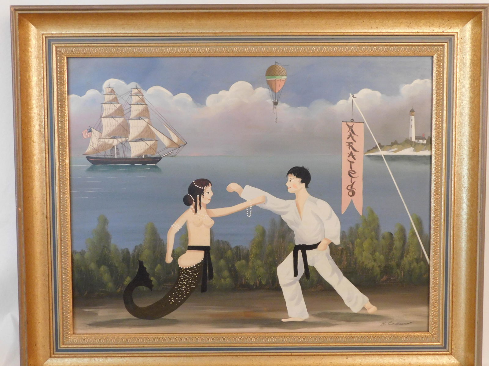 RALPH CAHOON PAINTING MERMAID KARATE (1 of 3)