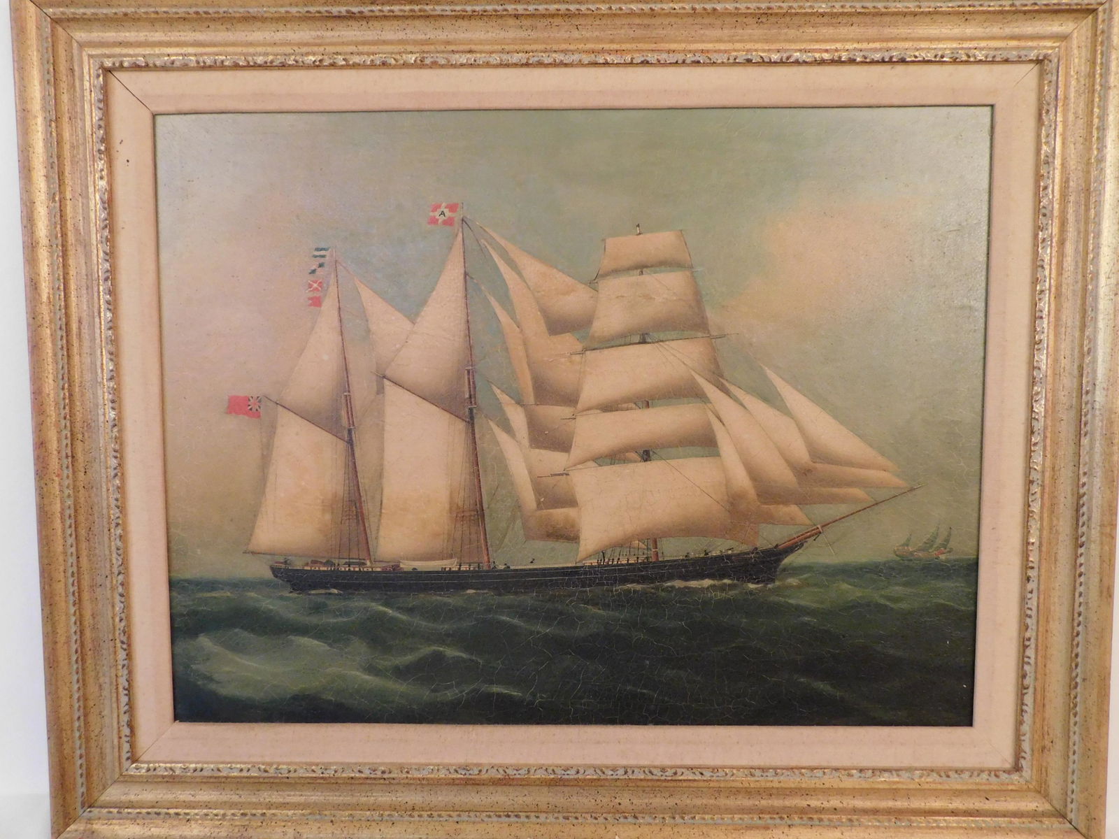 BRITISH CLIPPER SHIP PAINTING (1 of 3)