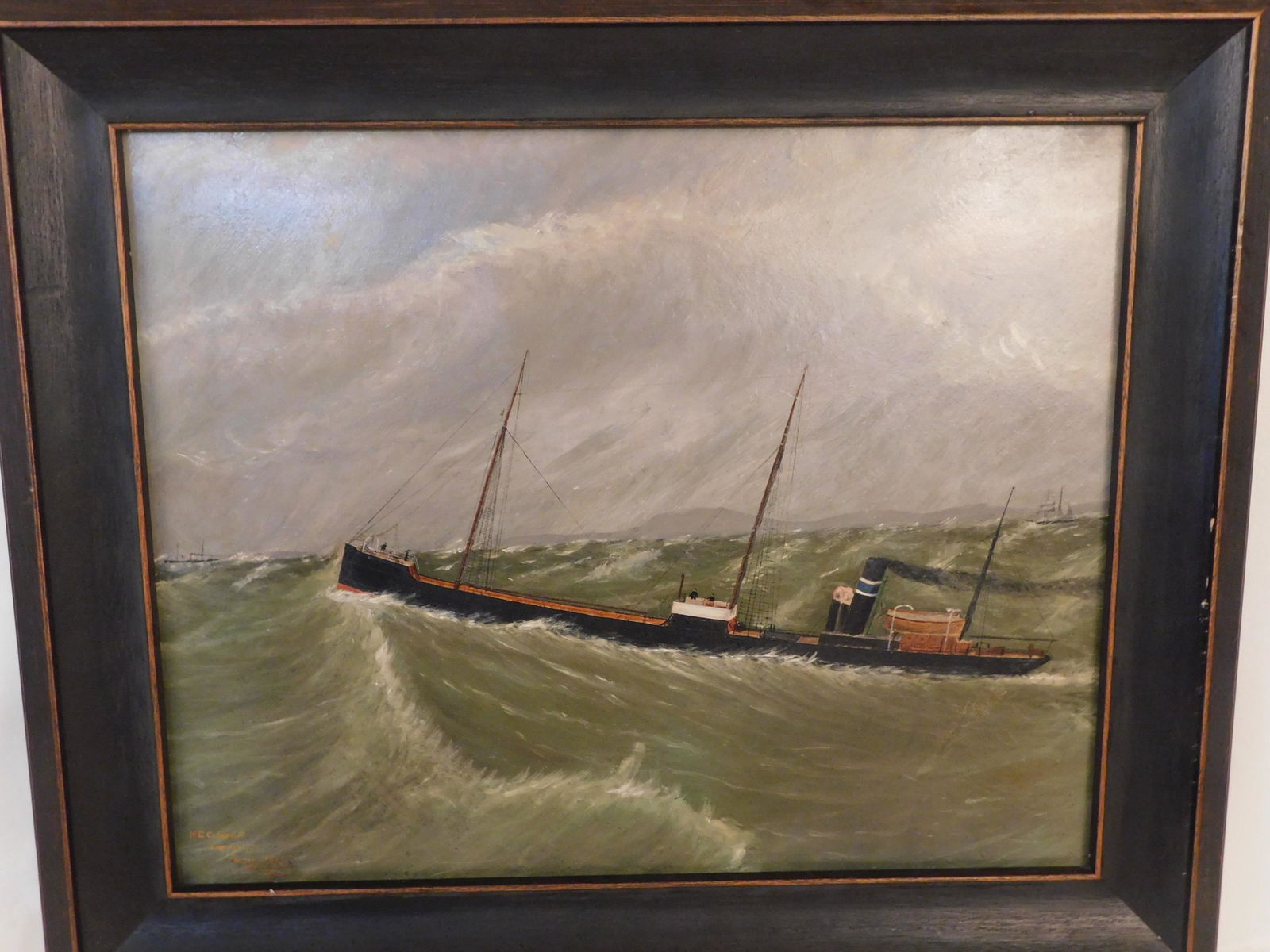 1885 PAINTING STEAMSHIP PAINTING (1 of 2)