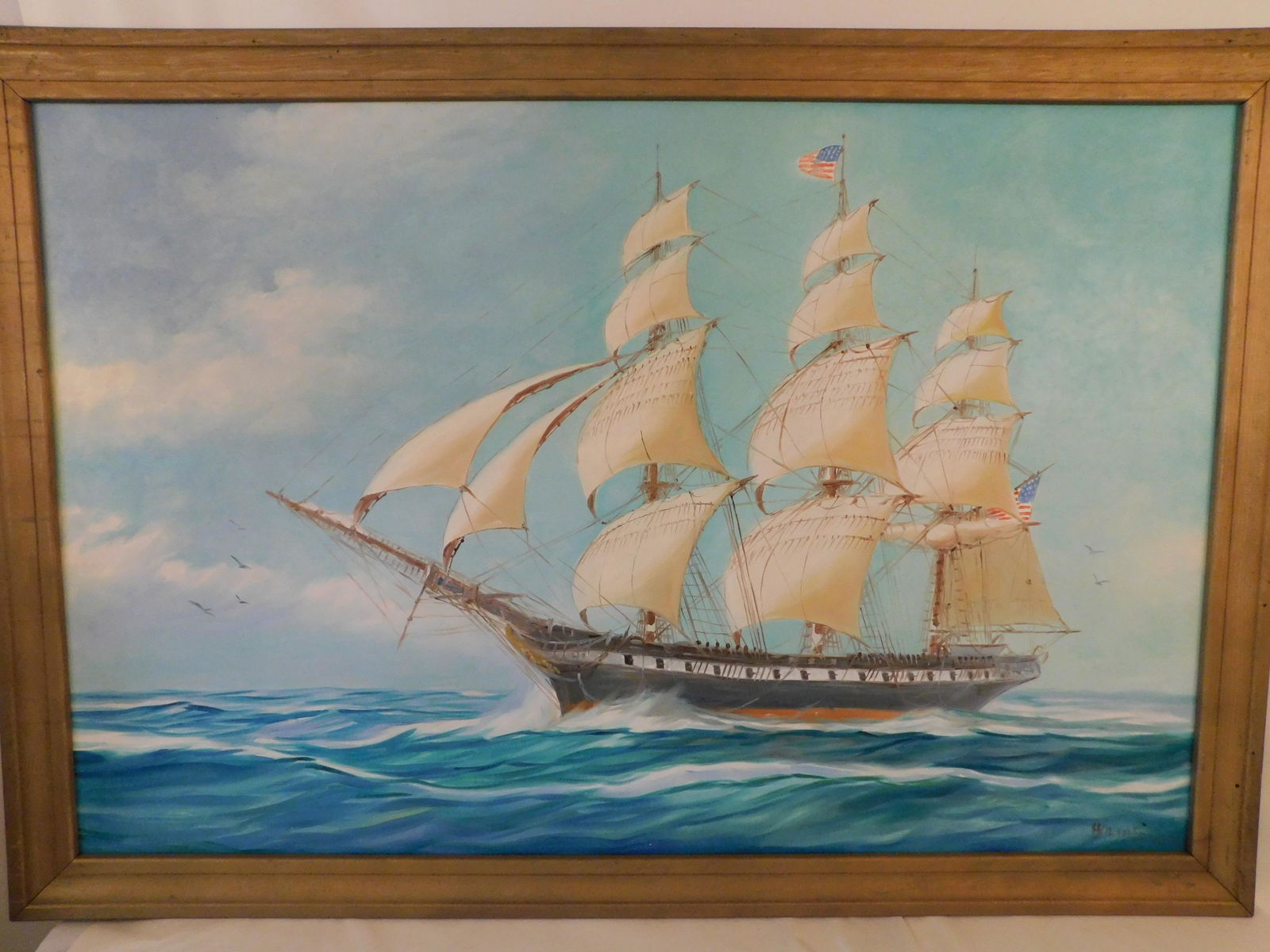 SILVA FERNANDES 3 MAST SHIP PAINTING (1 of 2)