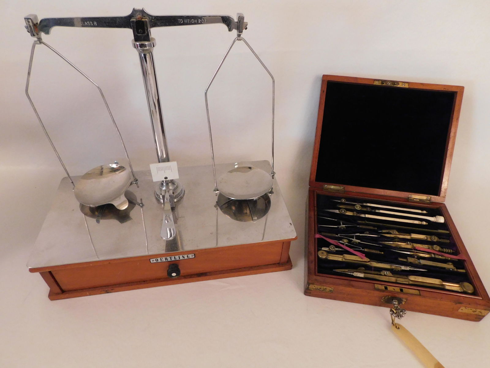 ANTIQUE DRAFTING SET & SCALE (1 of 4)