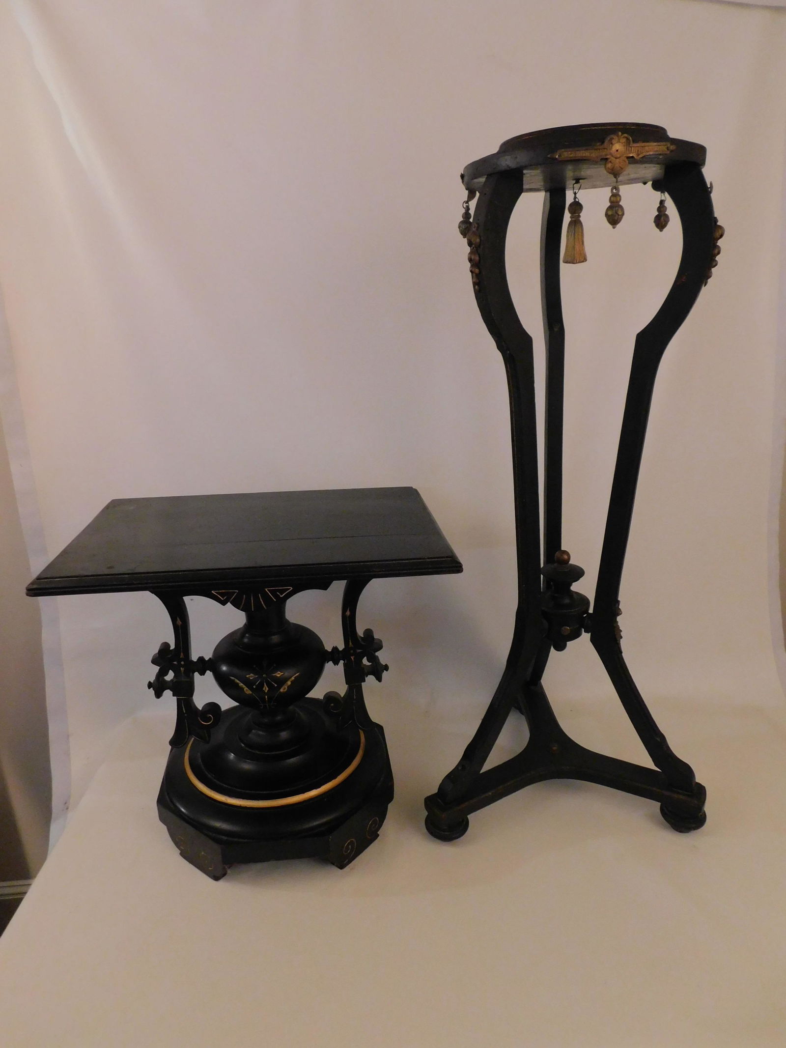 2 EASTLAKE EBONIZED STANDS (1 of 3)