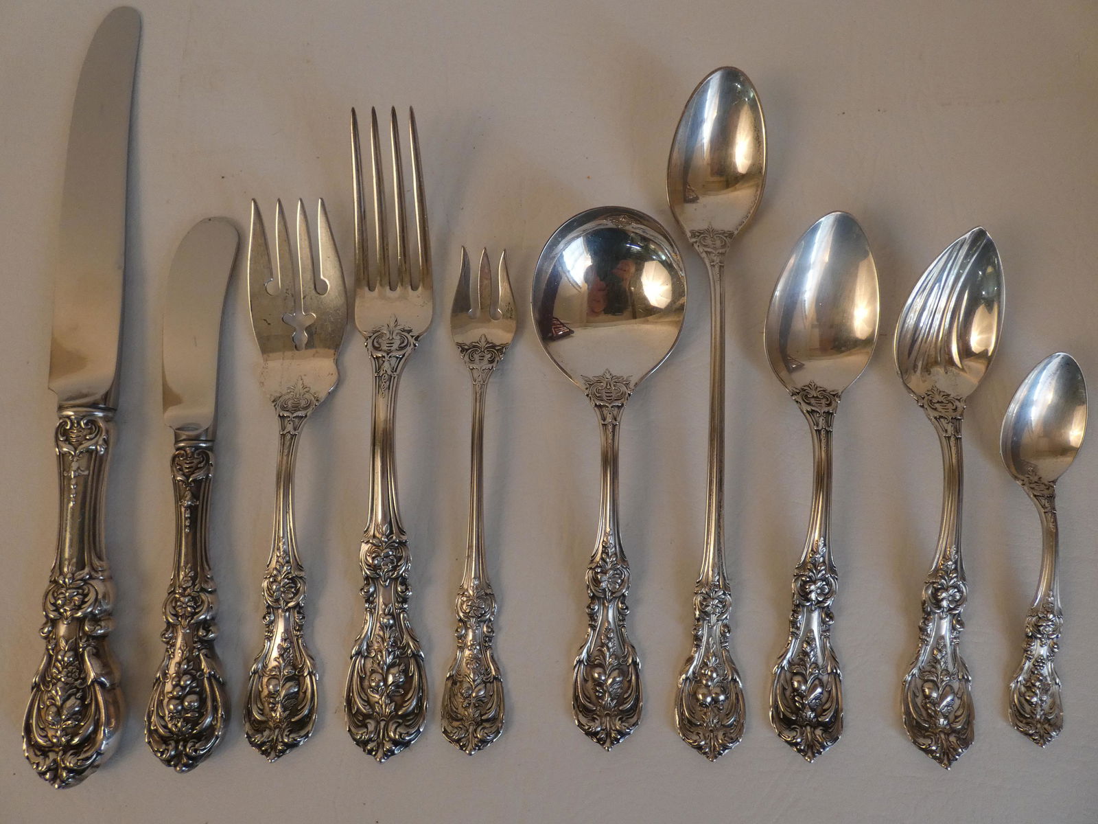 FRANCIS 1ST STERLING FLATWARE SET FOR 8 (1 of 4)