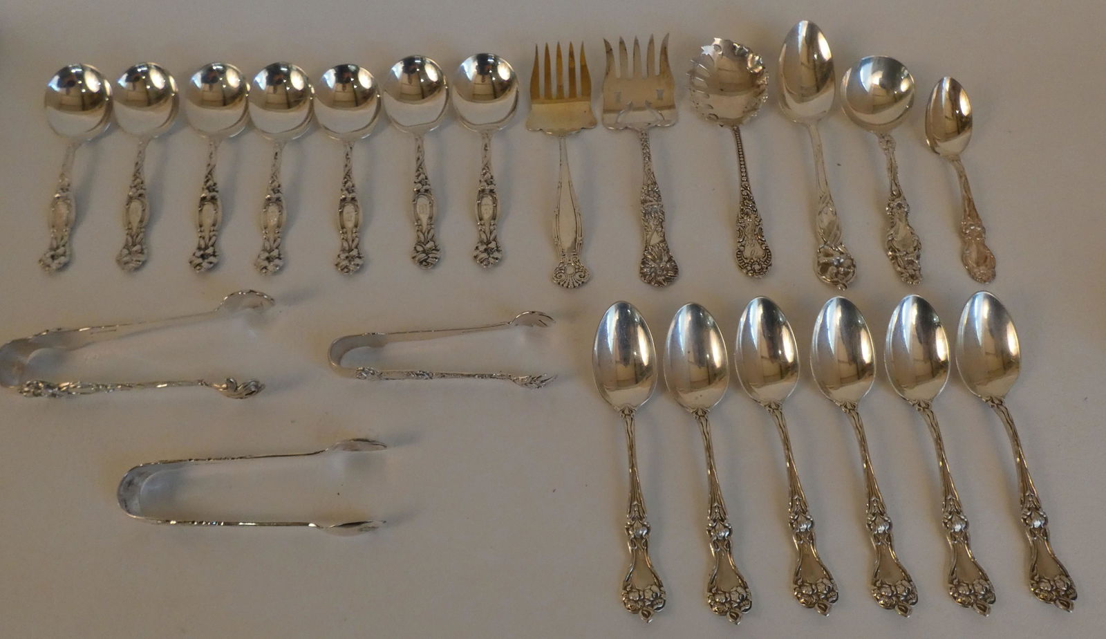22 PIECES FANCY STERLING FLATWARE (1 of 4)