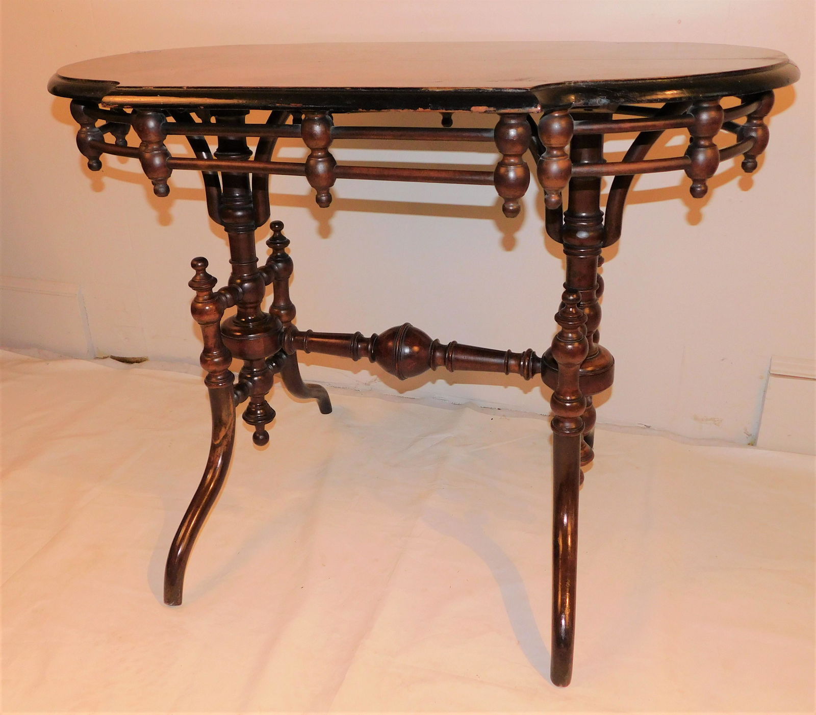 VICTORIAN STICK AND BALL TABLE (1 of 3)