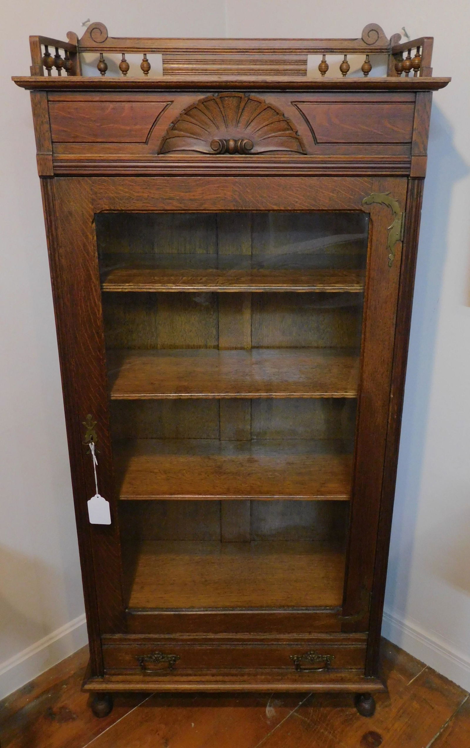 VICTORIAN OAK BOOKCASE (1 of 3)