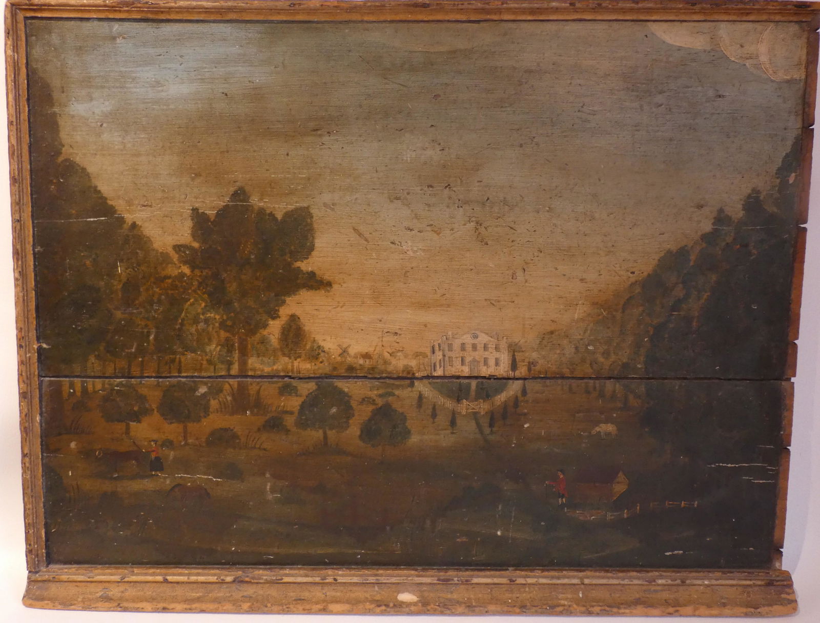 19TH CENTURY FOLK ART FIREBOARD (1 of 7)