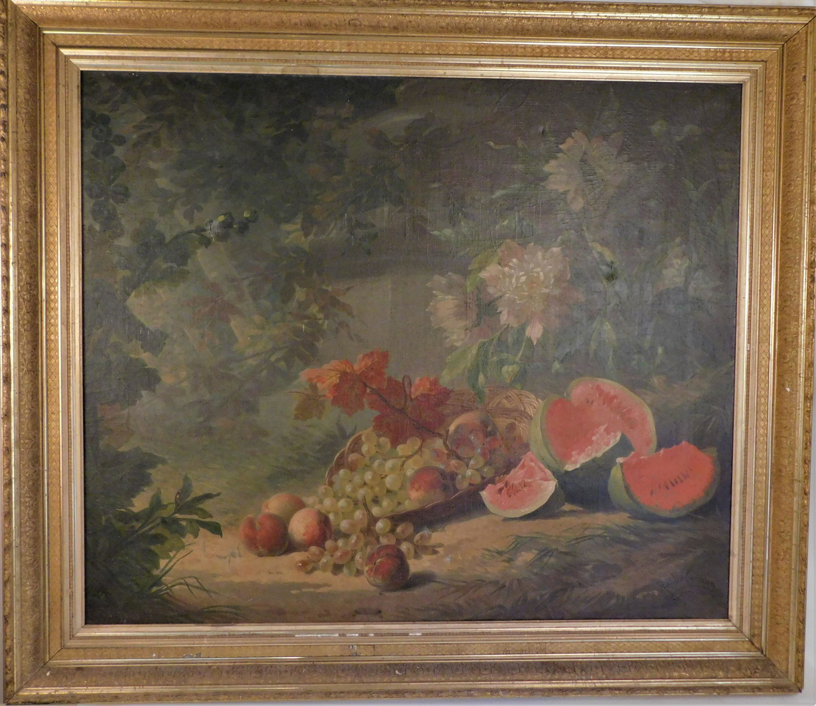 HUGE STILL LIFE PAINTING BY RENDELMANN (1 of 5)