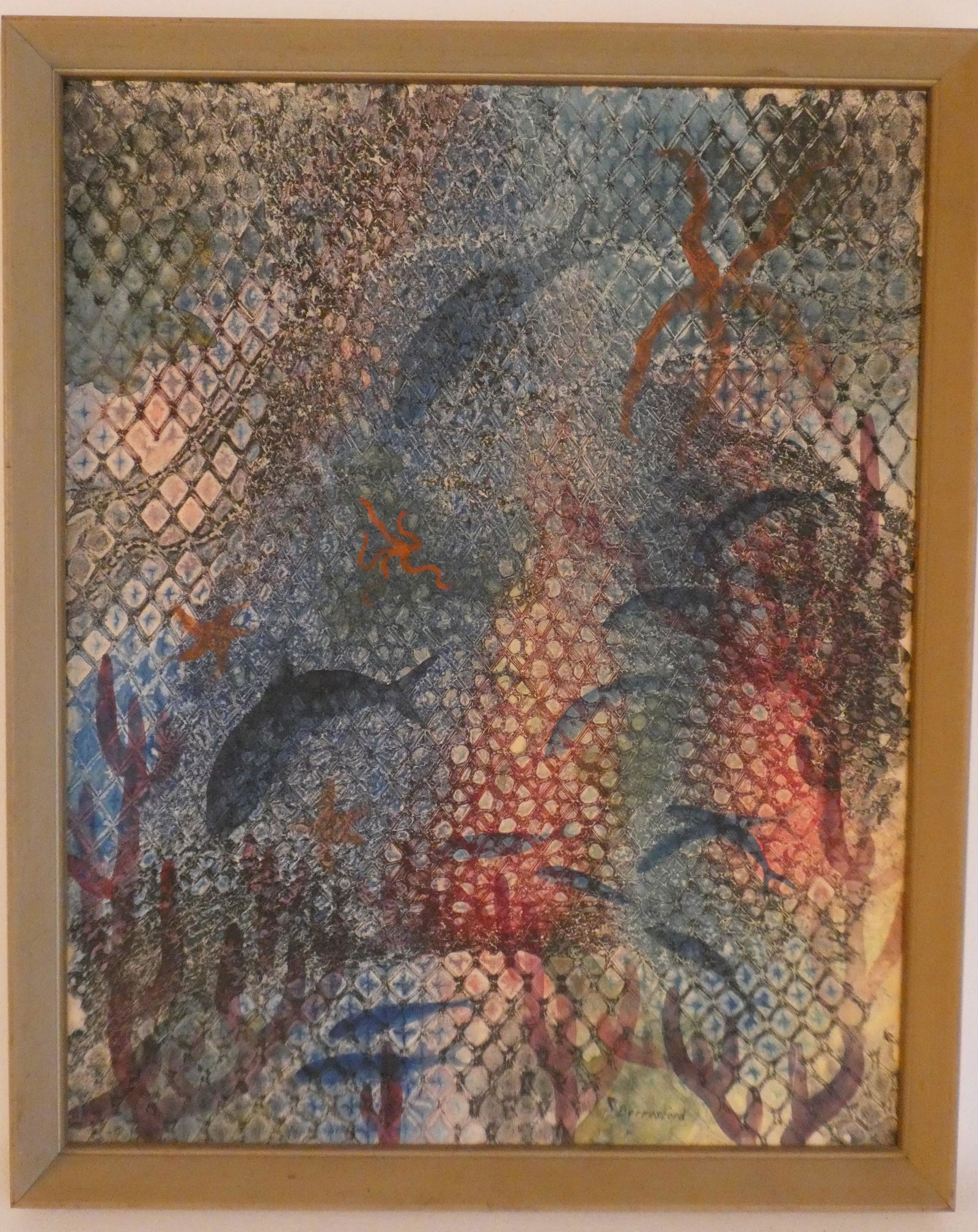 V. BERRESFORD PAINTING OF FISH (1 of 4)